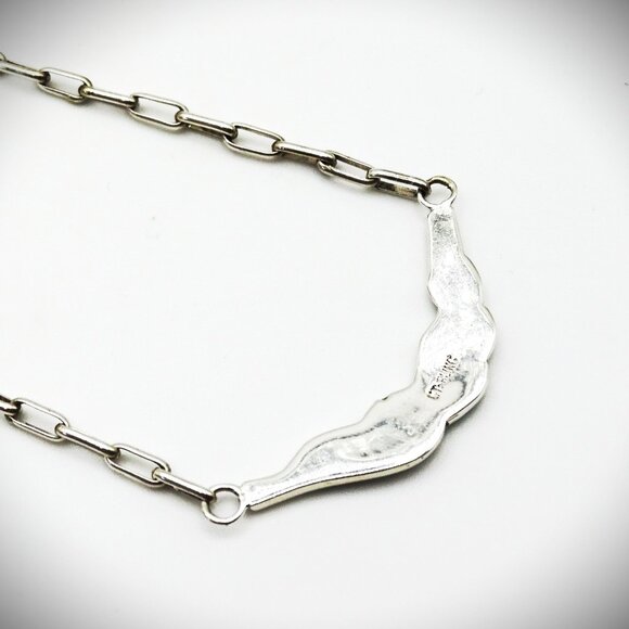 SOUTHWEST Design Sterling Silver Kyocera Opal Pendant Necklace - Picture 5 of 7